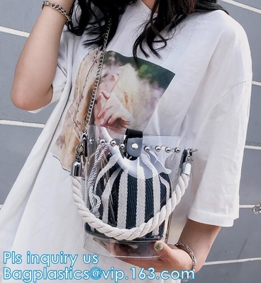 El PVC Tote Bag Waterproof Handbag, bolso promocional de impresión vivo del pvc, pvc del bolso del PVC de las señoras de la moda calificó el bolso