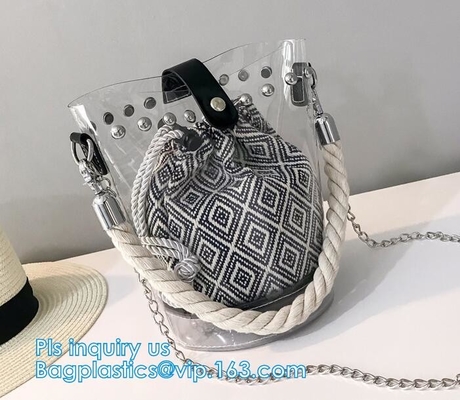 El PVC Tote Bag Waterproof Handbag, bolso promocional de impresión vivo del pvc, pvc del bolso del PVC de las señoras de la moda calificó el bolso