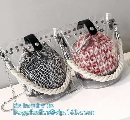 El PVC Tote Bag Waterproof Handbag, bolso promocional de impresión vivo del pvc, pvc del bolso del PVC de las señoras de la moda calificó el bolso