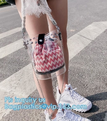 El PVC Tote Bag Waterproof Handbag, bolso promocional de impresión vivo del pvc, pvc del bolso del PVC de las señoras de la moda calificó el bolso