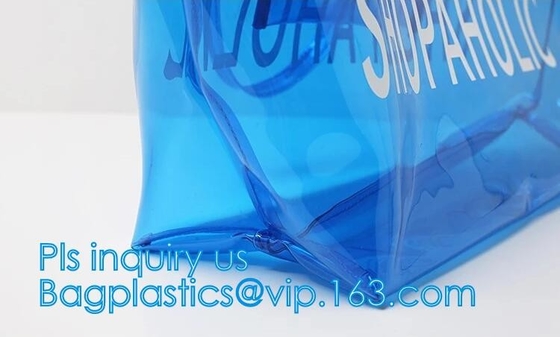 Bolso amistoso de la manija del claro bag/PVC del bolso/pvc de la cremallera del PVC de Eco, bolso claro de la manija del PVC, bolsa del plástico transparente, qual superior