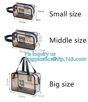 bolso cosmético claro del bolso cosmético del pvc con el bolso de la cremallera del pvc, organizador Makeup Costmetic Bag, maquillaje Cosmeti de la moneda de la caja de lápiz