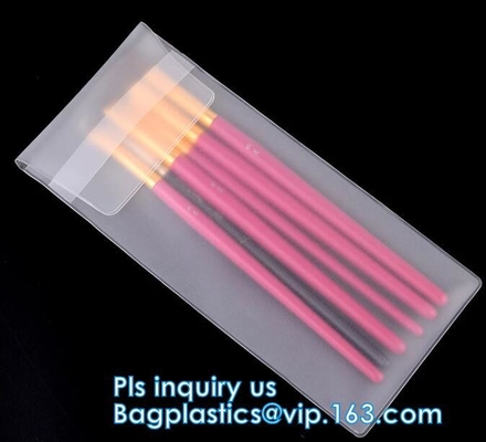 La imagen de encargo de la manija del lazo del PVC del OEM imprimió el bolso que hacía compras plástico, bolso de empaquetado claro de costura del pvc de la manija no tejida, statione