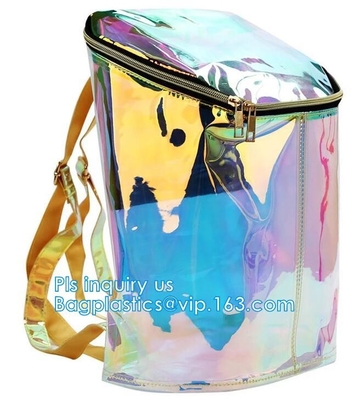 la bolsa de empaquetado cosmética plástica impermeable clara promocional del cierre en la parte superior de la manija imprimió el bolso transparente del pvc, vagos cosméticos
