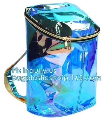 mochila al aire libre de la mochila de la escuela de los Multi-bolsillos, mochila de la escuela de los Multi-bolsillos, mochila transparente del PVC para la playa, paquete