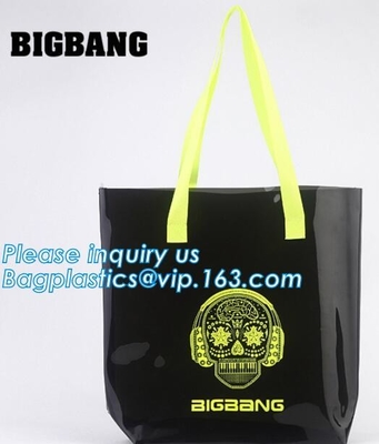 El regalo cosmético del PVC empaqueta los bolsos del embalaje de la Navidad de Diy, bolsos con la manija para la exhibición al por menor, PVC de Storage Bag Large del organizador