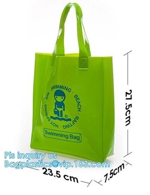 El regalo cosmético del PVC empaqueta los bolsos del embalaje de la Navidad de Diy, bolsos con la manija para la exhibición al por menor, PVC de Storage Bag Large del organizador