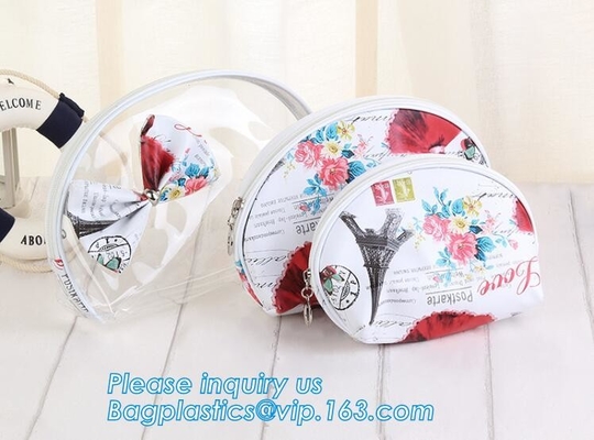 Bolso del PVC del almacenamiento, bolso cosmético claro del pvc con la cremallera, bolso cosmético claro para las señoras, artículo de tocador k del viaje del bolso del pvc, de TPU o del PVC