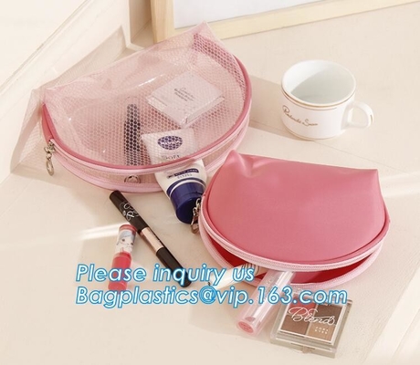 Bolso del PVC del almacenamiento, bolso cosmético claro del pvc con la cremallera, bolso cosmético claro para las señoras, artículo de tocador k del viaje del bolso del pvc, de TPU o del PVC