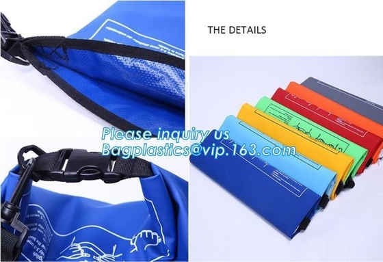 promoción 10L, 20L, paquete del océano de la lona del PVC 30L que flota bolsos secos con el bolsillo delantero de la correa de hombro, Wat flotante que nada