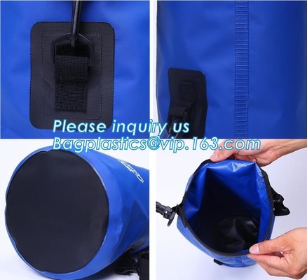promoción 10L, 20L, paquete del océano de la lona del PVC 30L que flota bolsos secos con el bolsillo delantero de la correa de hombro, Wat flotante que nada