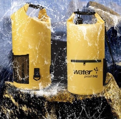 promoción 10L, 20L, paquete del océano de la lona del PVC 30L que flota bolsos secos con el bolsillo delantero de la correa de hombro, Wat flotante que nada