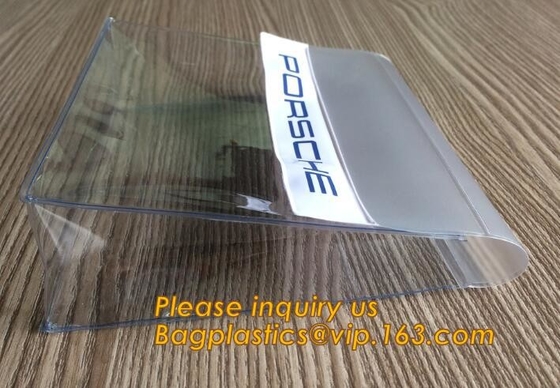 La imagen de encargo de la manija del lazo del PVC del OEM de la bolsa de plástico imprimió el bolso que hacía compras plástico, cosmético plástico impermeable claro promocional