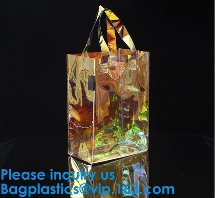El bolso transparente impermeable de la playa del Pvc del PVC Tote Shopping Bag Promotional Custom del laser fija el bolso en línea de las mujeres que hace compras