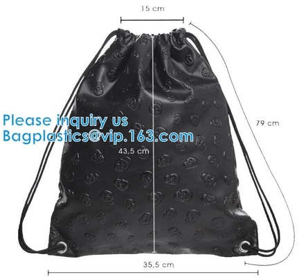 Bolso de lazo de cuero del holograma de la PU de la mochila de la PU del lazo, cosméticos, promoción, compras, supermercados, regalos, ropa