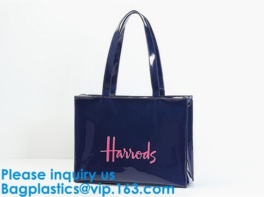 El nuevo bolso de la playa del PVC del PVC Tote Bag Shoulder Handbag Transparent de la moda, bolsos lleva a hombros los bolsos de la playa del PVC del totalizador para las mujeres Zipp