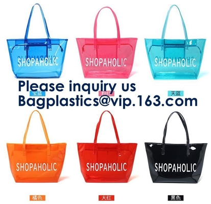 Bolso impermeable de la playa del verano del bolso del Pvc de la playa, bolsos transparentes Tote Beach Handbags de las mujeres del PVC de los proveedores de China
