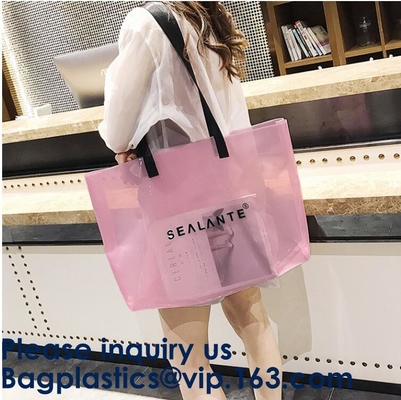 Mensajero transparente Bag Women Pink Jelly Shoulder Bag Female Big Tote Girl Handbags del laser del holograma de las ventas calientes del Amazonas