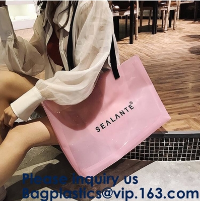 Mensajero transparente Bag Women Pink Jelly Shoulder Bag Female Big Tote Girl Handbags del laser del holograma de las ventas calientes del Amazonas