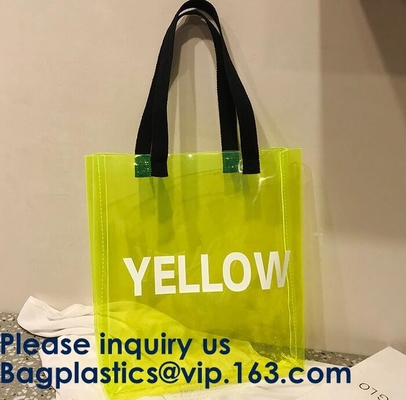 PVC Tote Hologram Laser Bag transparente, bolso de la prenda impermeable de compras de la bolsa de asas de las mujeres del hombro del PVC del laser del holograma para las mujeres