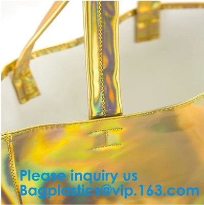 Bolso de Tote Bag /Shoulder/bolso de compras/bolso de la manija/bolso de la playa/bolso impermeable, playa Tote Bag With de señora Handbag Set Transparent