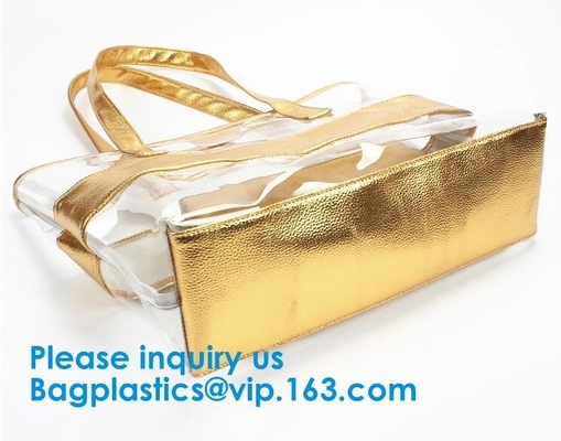 Bolso de Tote Bag /Shoulder/bolso de compras/bolso de la manija/bolso de la playa/bolso impermeable, playa Tote Bag With de señora Handbag Set Transparent