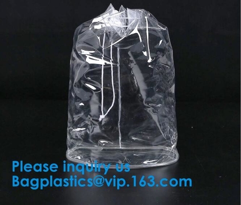 El bolso de lazo transparente del PVC para el paño de los deportes, mochila transparente promocional del lazo del claro del PVC empaqueta el GIF de la promoción