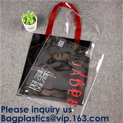 Bolso picovoltio del maquillaje del laser del bolso TPU de la playa del Pvc de la prenda impermeable del PVC Tote Bag Fashion Large Capacity del plástico transparente grande del tamaño que hace compras