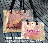 PVC brillante promocional Tote Bag, género y bolso casual de la playa del PVC del claro de la capacidad grande de Tote Shape, Bagease, Bagplast de las mujeres