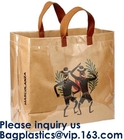Manija de cuero promocional biodegradable Tote Bag del PVC Tote Waterproof Craft Paper Bag del bolso de la Tres-capa de BAGEASE