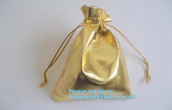 La bolsa cosmética del diverso del tamaño de Brown lazo de cuero de la PU promocional compone al organizador Bag With Drawstring Bagease