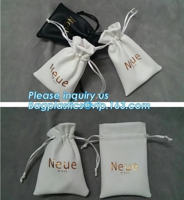 La bolsa cosmética del diverso del tamaño de Brown lazo de cuero de la PU promocional compone al organizador Bag With Drawstring Bagease