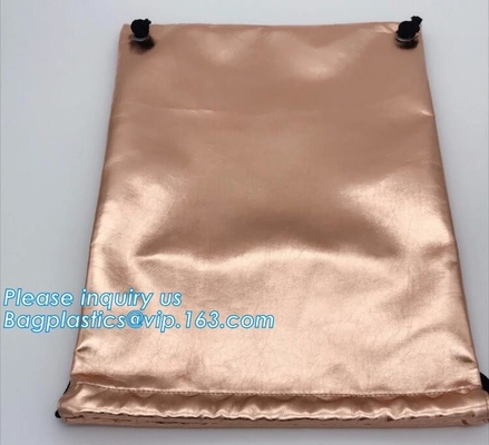 El lazo de cuero de encargo de la PU empaqueta las bolsas de cuero con el LOGOTIPO, bolso de lazo de cuero de la PU de la prenda impermeable, Bagease, Bagplastics