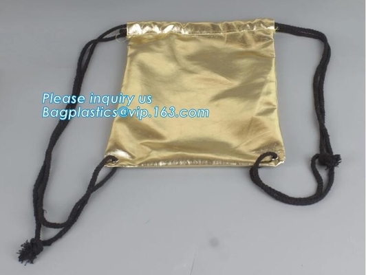 El lazo de cuero de encargo de la PU empaqueta las bolsas de cuero con el LOGOTIPO, bolso de lazo de cuero de la PU de la prenda impermeable, Bagease, Bagplastics