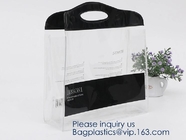 Bolso de compras olográfico transparente claro de encargo del PVC Tote Bag Pvc Handbag Transparent olográfico Tote Shopping Bags