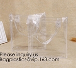 Regalos promocionales de empaquetado portátiles plásticos Tote Bag que hace compras, bagease del PVC de Custom Logo Transparent Clear del fabricante