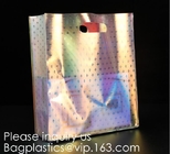 PVC olográfico Tote Bag, compras Tote Bag Lady, empaquetado del PVC del holograma del laser del bolso del calcetín del traje de baño de la camisa de la ropa