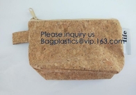 Bolso del tenedor del lápiz de la escuela de Cork Wood Pencil Case Bag, viaje Cork Cosmetic Bag, bagea de Toiletry Bag Natural del organizador del maquillaje