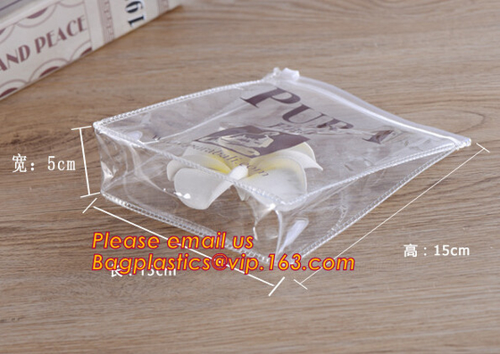 El bolso plástico del documento del fichero del bolso del fichero de la cremallera del PVC del bolso del documento del PVC del claro del bolsillo de tarjeta A4 A5 B5, proveedores de la oficina impermeabiliza F