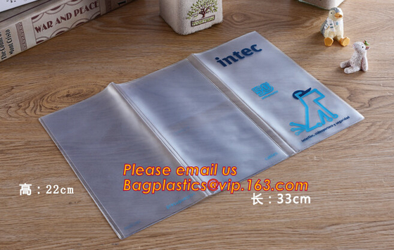 Bolso plástico modificado para requisitos particulares de la carpeta de archivos de la cremallera, bolso de los ficheros de la carpeta del papel del cierre de cremallera A4 del resbalador del PVC, carpeta plástica del documento