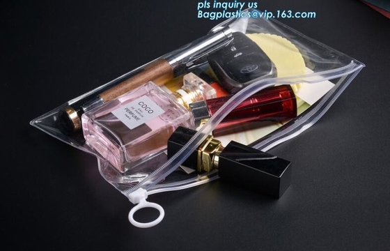 El resbalador de la cremallera de EVA Garment Packing Bag With, cpe heló el bolso de la cerradura de la cremallera con la diapositiva k, cerradura grande C plástica de la cremallera del resbalador