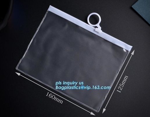 el bolso de la suspensión para el embalaje de la ropa interior del bebé, protección del medio ambiente modificó los bolsos del resbalador para requisitos particulares, bolsos de la cerradura de la cremallera con el resbalador, cremallera l