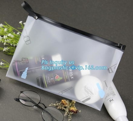 Bolsos cosméticos de la cremallera del resbalador de la mini cremallera plástica del PVC con el bolso cosmético impreso, promocional del maquillaje para utilizar cosmeti hermoso del pvc