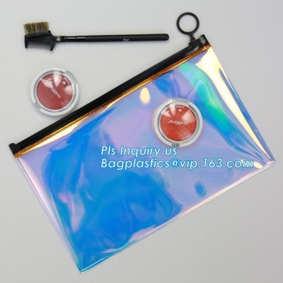 El bolso del lápiz de la cremallera del resbalador de Eva Clear Vinyl Cosmetic Bag, cremallera cosmética transparente promocional del resbalador del bolso del PVC empaqueta el Tr claro