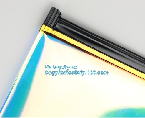 bolso del cosmet del viaje del resbalador de la cremallera de la caja de lápiz, pvc transparente claro de la cremallera del resbalador que empaqueta el bolso cosmético, cremallera de la cerradura del resbalador