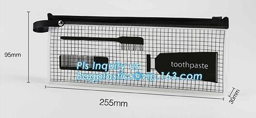 Cosméticos de pie que empaquetan el bolso del resbalador del PVC, bolso cosmético de la cremallera de Eva del resbalador, bolso cosmético calentado sello del resbalador del PVC