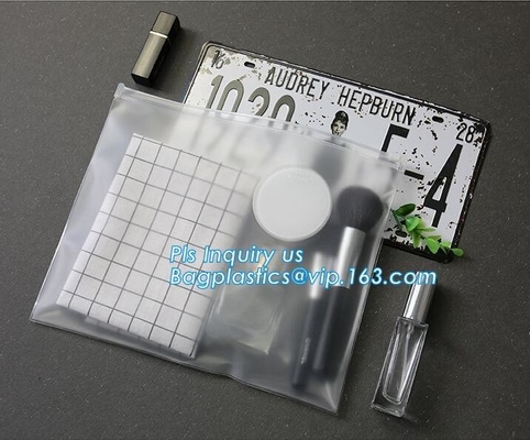 costomize el bolso cosmético del viaje del pvc del resbalador k, bolso de la cremallera del resbalador con la impresión para la ropa, PVC Vin del artículo de tocador del traje de baño
