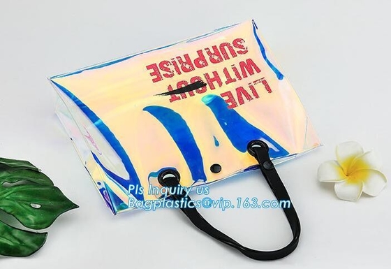 Bolso claro para el embalaje cosmético del bolso transparente del pvc del vinilo del paquete, bolso del pvc de la cremallera del resbalador del PVC con la cremallera plástica y resbalado