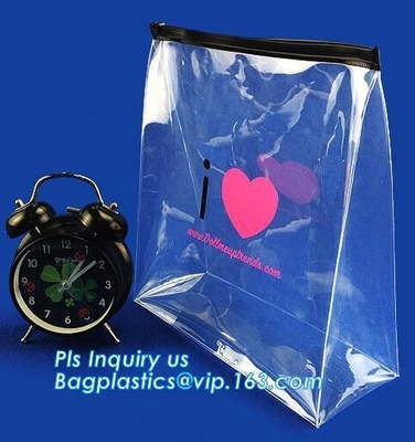 las bolsas de plástico de la cerradura de la cremallera para empaquetar, viaje del bolso k del almacenamiento empaquetan la bolsa del embalaje de sello de la diapositiva de la válvula de la cerradura de la cremallera para Cosmeti