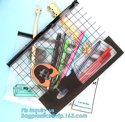 bolso con el resbalador para los bolsos rosados claros de la cremallera del resbalador del PVC del sellado caliente respetuoso del medio ambiente no tóxico cosmético, respetuoso del medio ambiente, cremallera del resbalador
